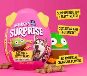 Score FREE BONKERS Surprise Treats & a Dog Toy