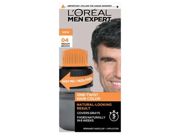 L'Oreal Paris Men Expert One-Twist Haircolor Permanent Hair Color for Free: free sample: Are you having problems with your gray hair and want to cover it in just an easy way? Then apply to