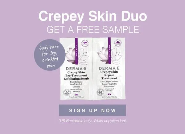 Derma E Crepey Skin Duo for Free: free sample: Get confident with your skin with the help of Derma E Crepey Skin Duo! You don't have to buy it just