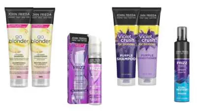 FREE John Frieda Mousse + Shampoo + Conditioner or Serum!