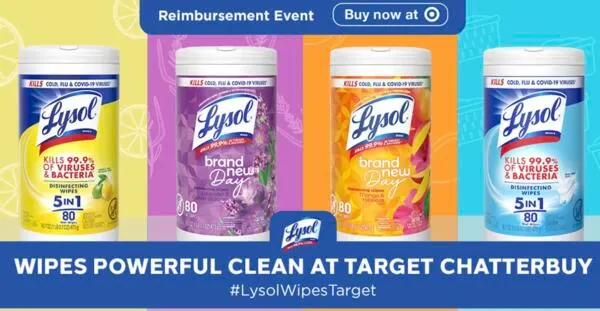Claim Your Free Lysol Powerful Clean Wipes Kit Today!: free sample: Get a FREE LYSOL Wipes Powerful Clean with the Target Chatterbuy Kit from Ripple Street! Click “Get