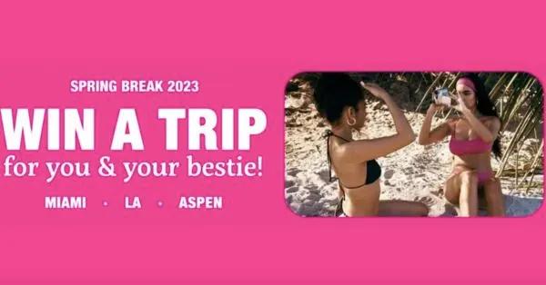 Spring Break 2023 Sweepstakes โ free sample: Get a chance to win a trip with your bestie worth $5,000! Click the 'Get Sample' button down below a