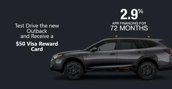 Drive a Subaru, Earn a Free $50 Visa Gift Card, Limited Time Offer!: free sample: Subaru is offering a free $50 Visa gift card for test driving one of their vehicles, specifically th