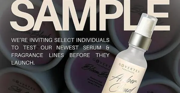 Pamper Yourself! FREE Govertex Serum & Fragrance Products: free sample: Apply Now for a Chance to Try FREE Govertex Skincare Serums or Fragrances! Sign up to test premium G