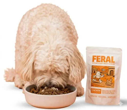 Claim Your FREE 30-Day FERAL Dog Multivitamin Pack: free sample: Get a FREE one-month supply of FERAL Dog Multivitamin by entering your email in the form. You’ll be