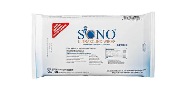 Protect Your Equipment, Free SONO Ultrasound Wipes: free sample: SONO Ultrasound Wipes are powerful enough to kill over 47 different pathogens, yet gentle and safe t