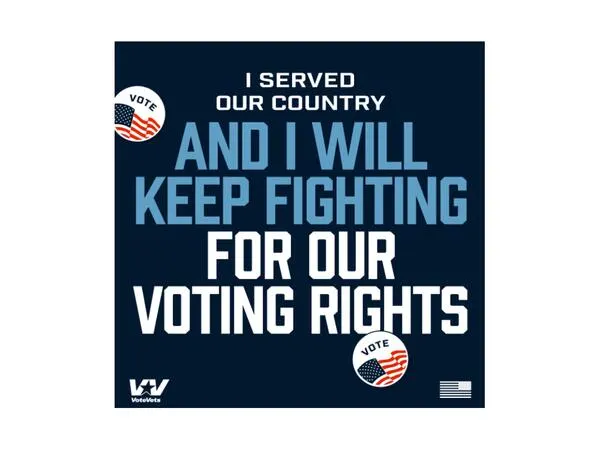 VoteVets Voting Rights Sticker for Free: free sample: Let's fight for our voting rights! If you want to have this VoteVets Voting Rights Sticker, you can