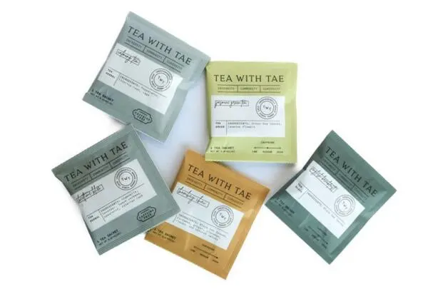 urry to get your FREE Tea with Tae 5-Sachet Sampler Pack!: free sample: Tea with Tae is offering a free 5-sachet sampler pack of their best-selling teas. This pack includes
