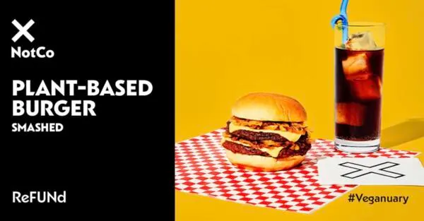 A Burger Like No Other: Free NotCo NotBurger ReFUNd!: free sample: Ripple Street is promoting NotCo's NotBurger Smashed Burger with a rebate program that allows custom