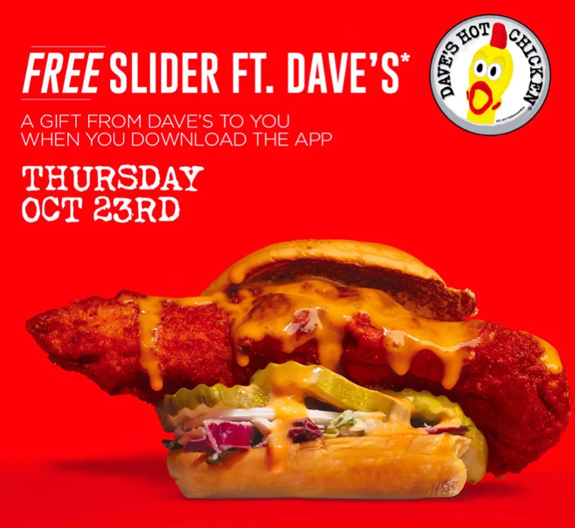 Mark Your Calendar: FREE Slider at Dave’s on October 13
