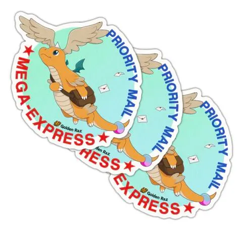Score a FREE Mega Dragonite Vinyl Sticker Now: free sample: Pokémon fans can claim a FREE Mega Dragonite Mailman sticker featuring a 4-inch premium weatherproof