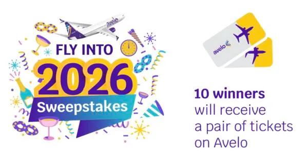 New Year, New Destinations: Avelo Fly Into 2026 — free sample: Avelo Fly Into 2026 Sweepstakes gives you the chance to start the new year with an unforgettable tri