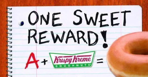 Students with A’s Get Free Krispy Kreme!: free sample: Krispy Kreme is giving away FREE donuts to students with A’s on their report cards! Simply show your