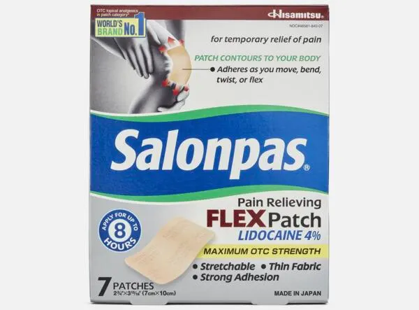 Try Salonpas FLEX Patch, Free Sample, Limited Time Only!: free sample: Get a FREE Sample of Salonpas® Lidocaine FLEX Patch! Experience powerful, flexible pain relief with