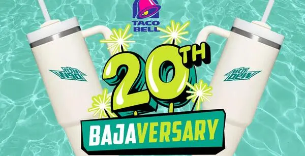 Toast to Bajaversary: FREE Tumbler & Drink for a Year!: free sample: It’s officially 20 years of Baja Blast bliss and Taco Bell is throwing a blowout bash! To commemorat