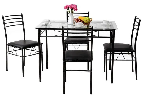 Gymax 5-Piece Dining Set Glass Top Table Set for ONLY $159.99: free sample: Looking for dining set for a comfortable seating experience? Walmart is offering this Gymax 5-Piece