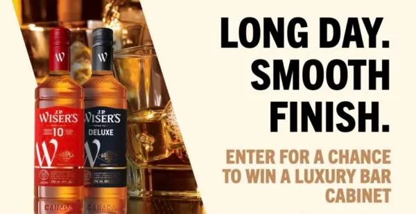 Win a Statement of Elegance: The Ultimate Bar Cabinet Giveaway!: free sample: The JP Wiser’s Home Bar Sweepstakes gives entrants an opportunity to win a personalized home bar pac