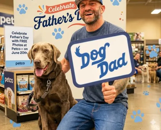 Celebrate Father’s Day with FREE Photos at Petco: free sample: Head to Petco on June 20 from 2-4 PM for FREE Father's Day photos with your pet! Stop by participati