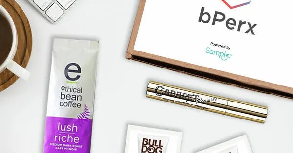 Secure your Free bPerx Sampler Box!: free sample: The webpage offers a chance to receive a free bPerx Sample Box from Sampler, featuring items such as