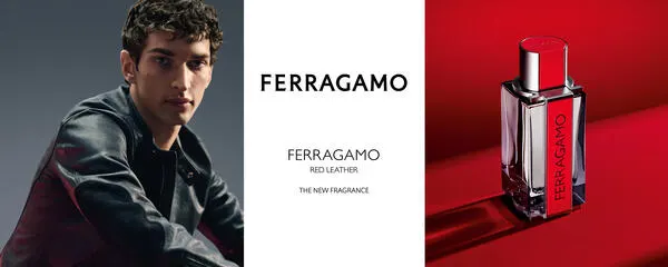 Free Salvatore Ferragamo Red Leather Perfume Sample, Sign Up Now!: free sample: The website highlights a promotion for Salvatore Ferragamo's Intense Leather Perfume. Canadian resid