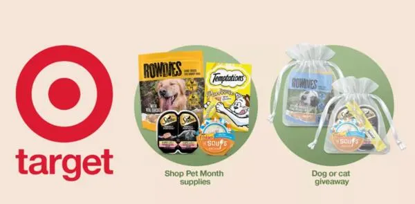 Score a FREE Pet Kit During Target Pet Month Giveaway: free sample: Target is hosting a Pet Month event on May 16th from 12 PM, 4 PM, where you can score a FREE Pet Kit