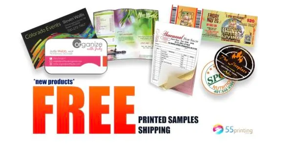 Try Before You Print, Free Samples from 55 Printing!: free sample: Choose from six different samples offered by 55 Printing! Whether you’re a business or an individual