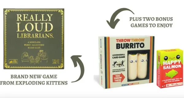Really Loud Librarians Game Night Party Pack for Free — free sample: Become one of the 100 lucky hosts that will receive Really Loud Librarians Game Night Party Pack for