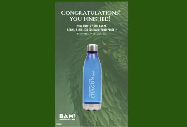 Water Bottle with Books a Million Summer Reading Program for Free: free sample: At novels-A-Million Stores, read any four novels from the reading challenge list and record your tho