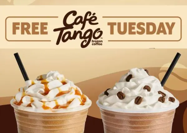 Enjoy FREE Frozen Coffee Every Tuesday at Café Tango: free sample: Enjoy a FREE 16 oz. Café Tango Frozen Coffee every Tuesday at participating locations! How to Get It