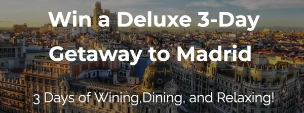 Escape to Madrid: Win a Deluxe 3-Day Getaway!: free sample: The Madrid Wining, Dining, and Spa Sweepstakes provides a grand prize package featuring an unforgett