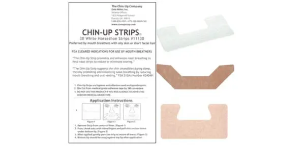 Wake Up Refreshed: Free Chin-Up Nasal Strip Trial Pack!: free sample: Chin-Up Strips are designed to support the chin during sleep, promoting nasal breathing by reducing