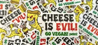 Stand Up for Dairy-Free Living, Free Cheese is Evil Sticker!