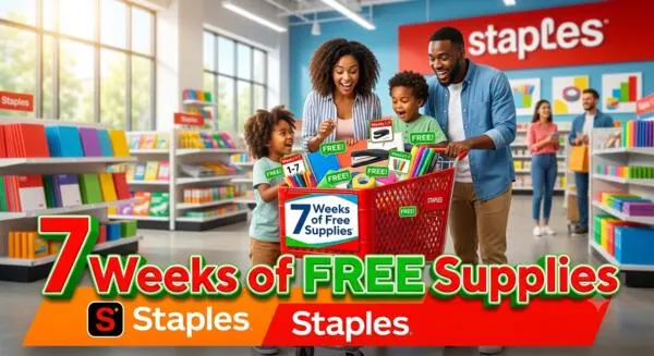 Back-to-School Savings: 7 Weeks of FREE Supplies at Staples: free sample: Enjoy 7 Weeks of FREEBIES at Staples! Stop by each week to score a different free school supply item