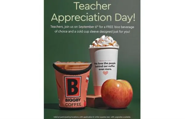 16 oz Beverage for Free at Biggby Coffee: free sample: All teachers can get a 16 oz Beverage for free at Biggby Coffee. Click the 'Get Sample' button down 