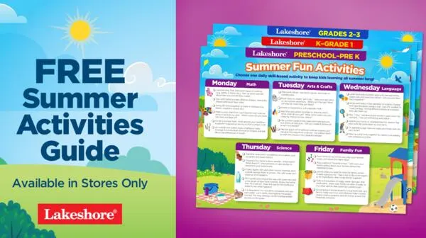 Summer Activities Guide at Lakeshore Learning for Free: free sample: Get this Summer Activities Guide for your kids. Get this for free by stopping by at your nearest Lak