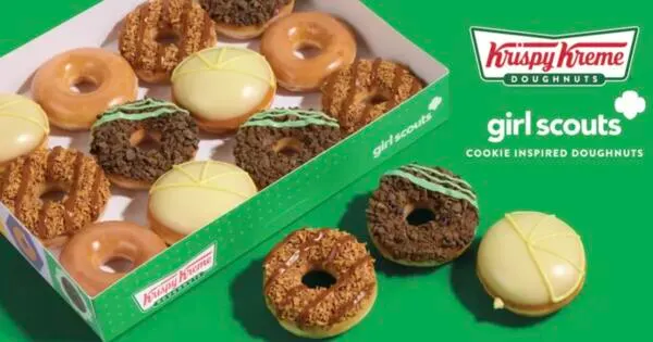 Treat Yourself to a FREE Krispy Kreme Girl Scouts-Inspired Donut: free sample: Through July 16, Krispy Kreme Rewards members can get a FREE Girl Scouts Cookie Collection Doughnut 