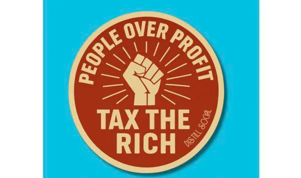Stand Up for Justice with a FREE “Tax the Rich” Sticker: free sample: Distill Social is giving away free stickers through their Facebook page, and shipping is completely