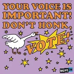 Make a Statement with a FREE “Don’t Honk, Vote!” Bumper Sticker, free sample